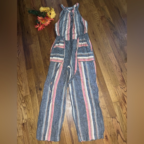 Joie Striped Sleeveless Jumpsuit - Picture 7 of 8